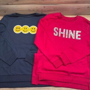 Wonder Nation Youth Girls Sweatshirt Dresses Set of 2 NWT Size 10/12